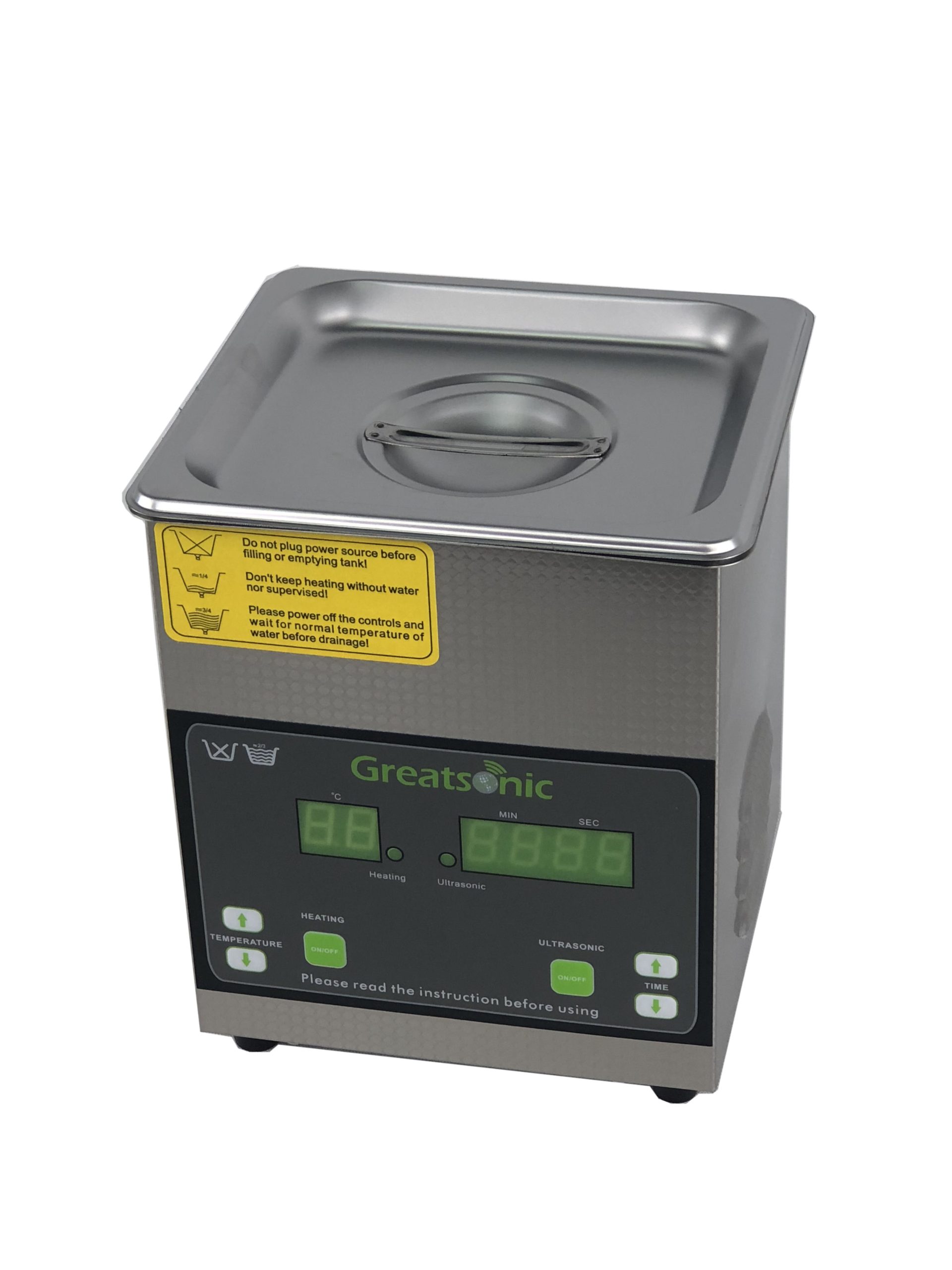 Industrial 2L Ultrasonic Cleaner, Heated Tank